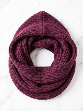 Ladies Burgundy Winter Scarf